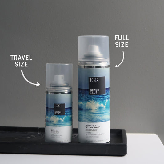 IGK Beach Club travel bundle box shown for convenient on-the-go styling