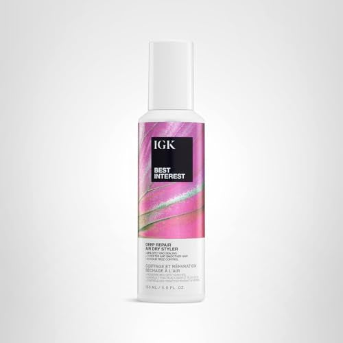 IGK Best Interest Bond-Building Air Dry Styling Cream finished look