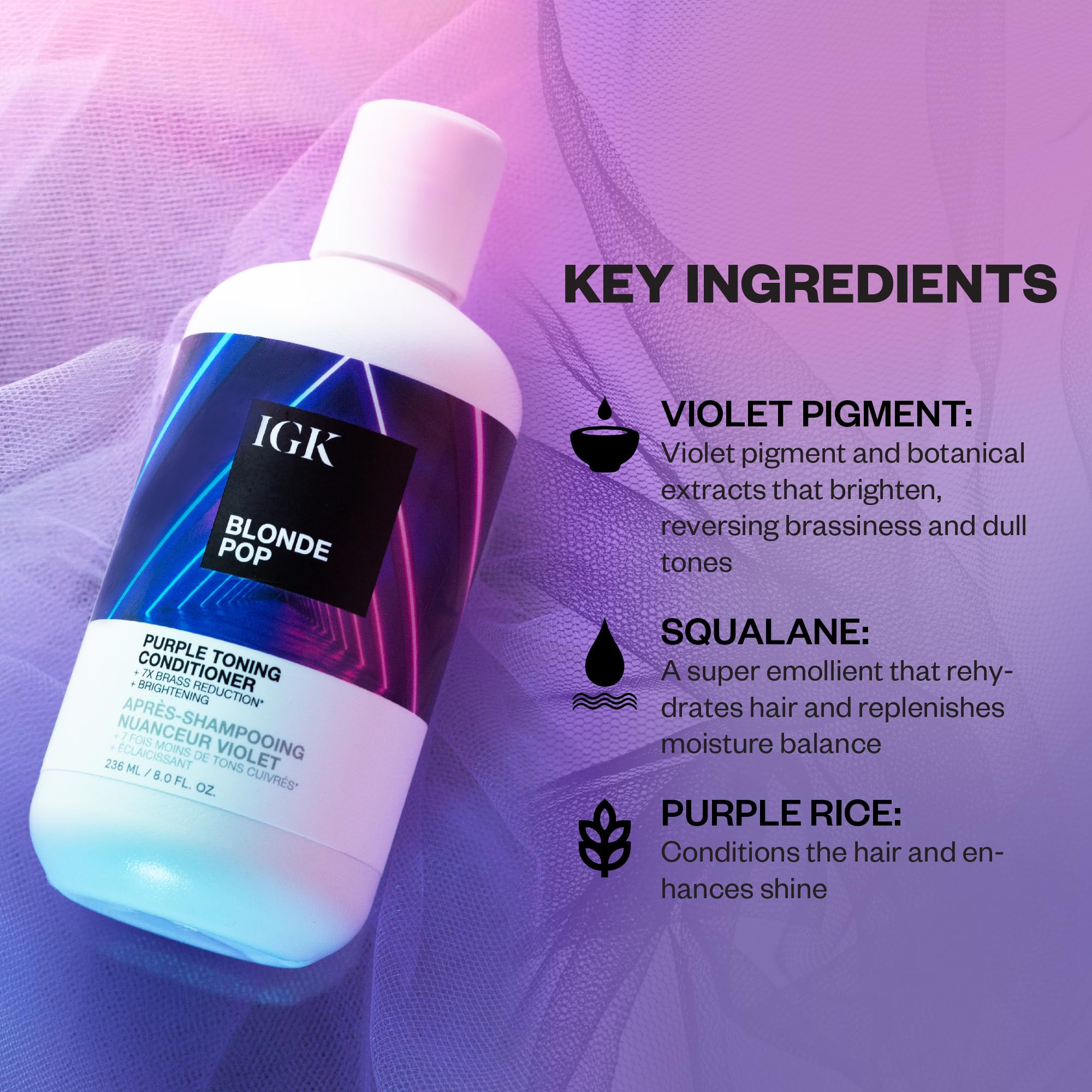 IGK Blonde Pop conditioner jar showcases creamy, color-safe formula.