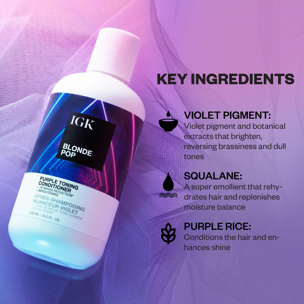 IGK Blonde Pop conditioner jar showcases creamy, color-safe formula.