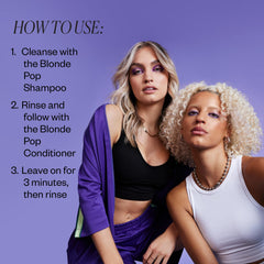 IGK Blonde Pop purple rice ingredient supports softer, stronger hair.