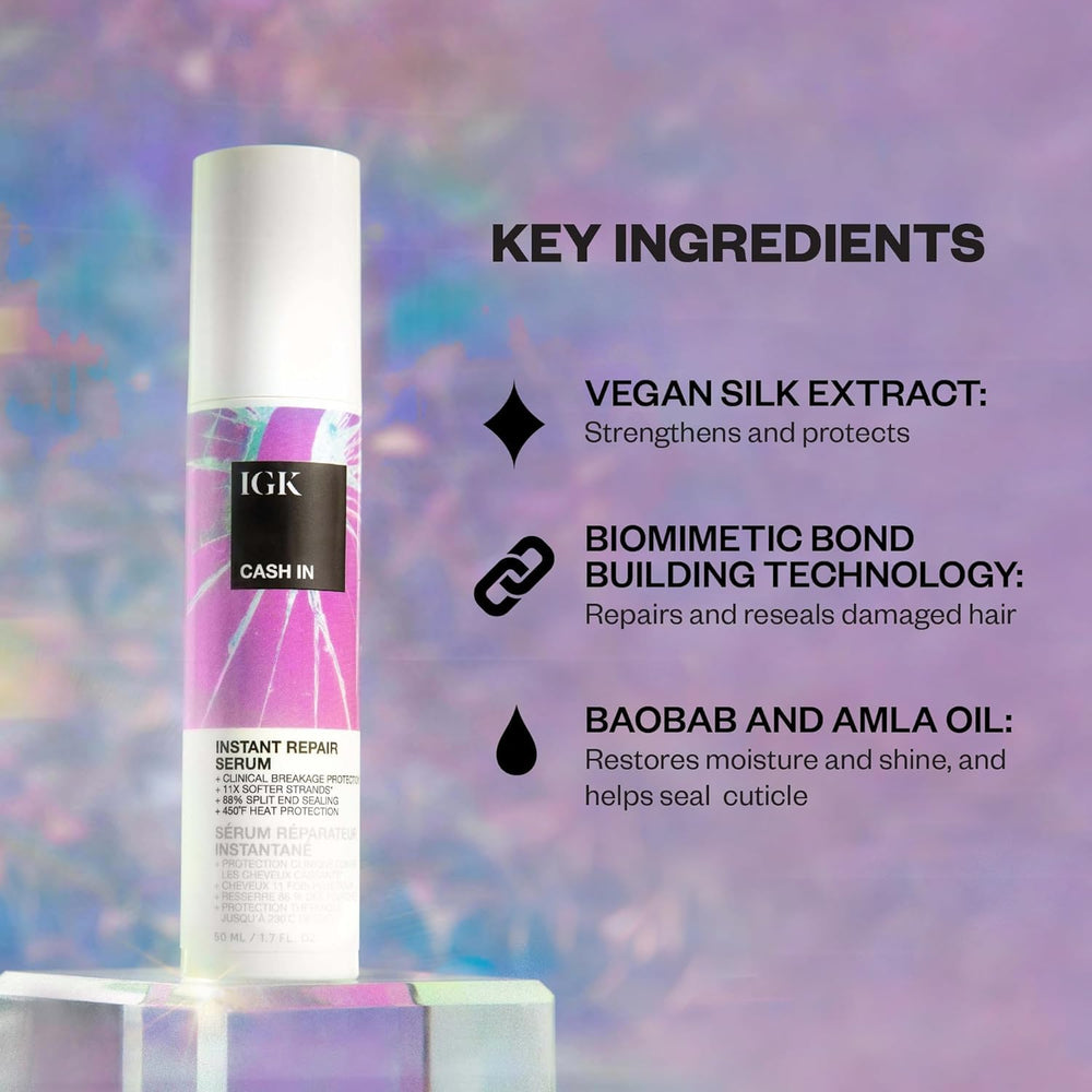 IGK Cash In ends sealed on dry hair to soften split ends