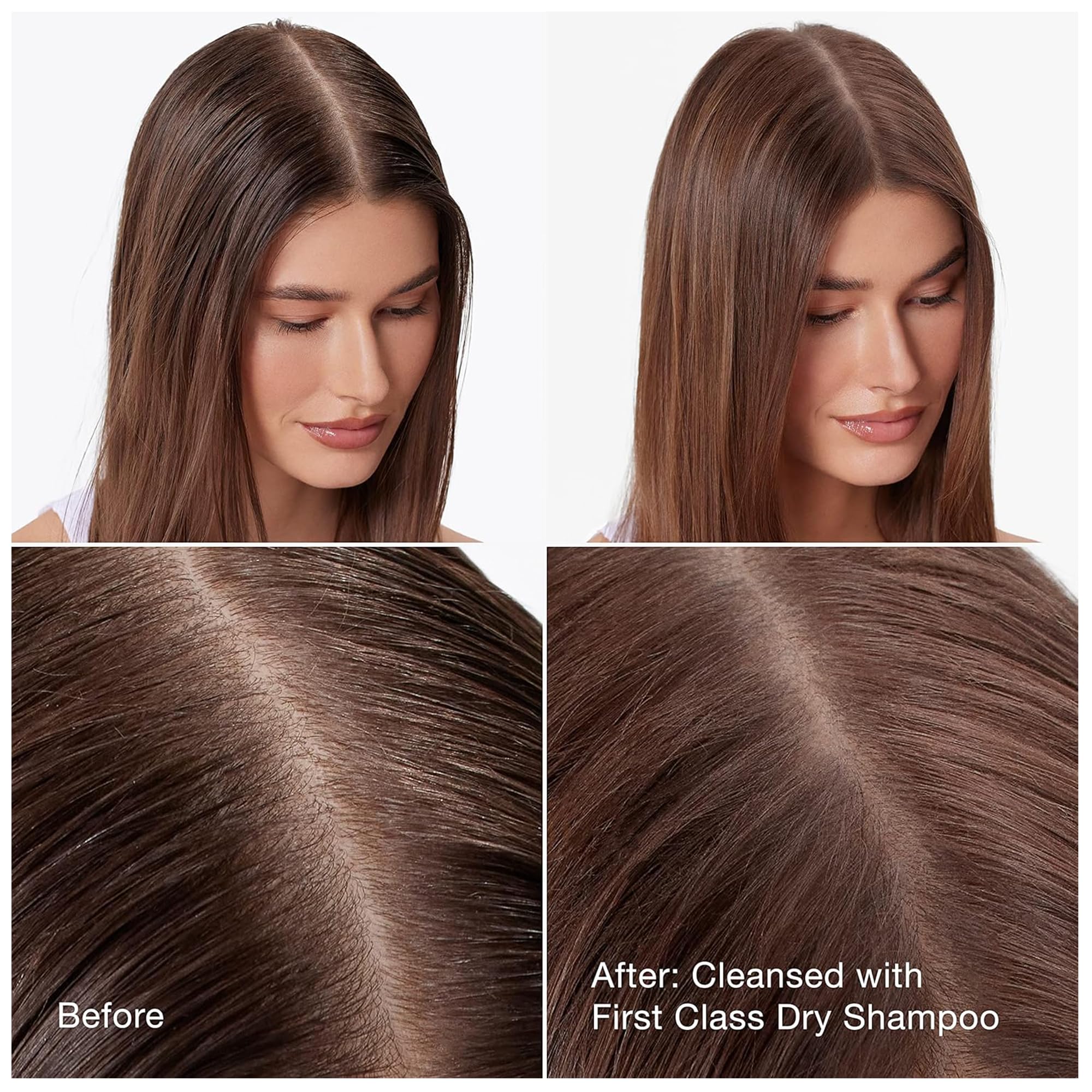 IGK Charcoal powder absorption demonstrates oil control at the roots