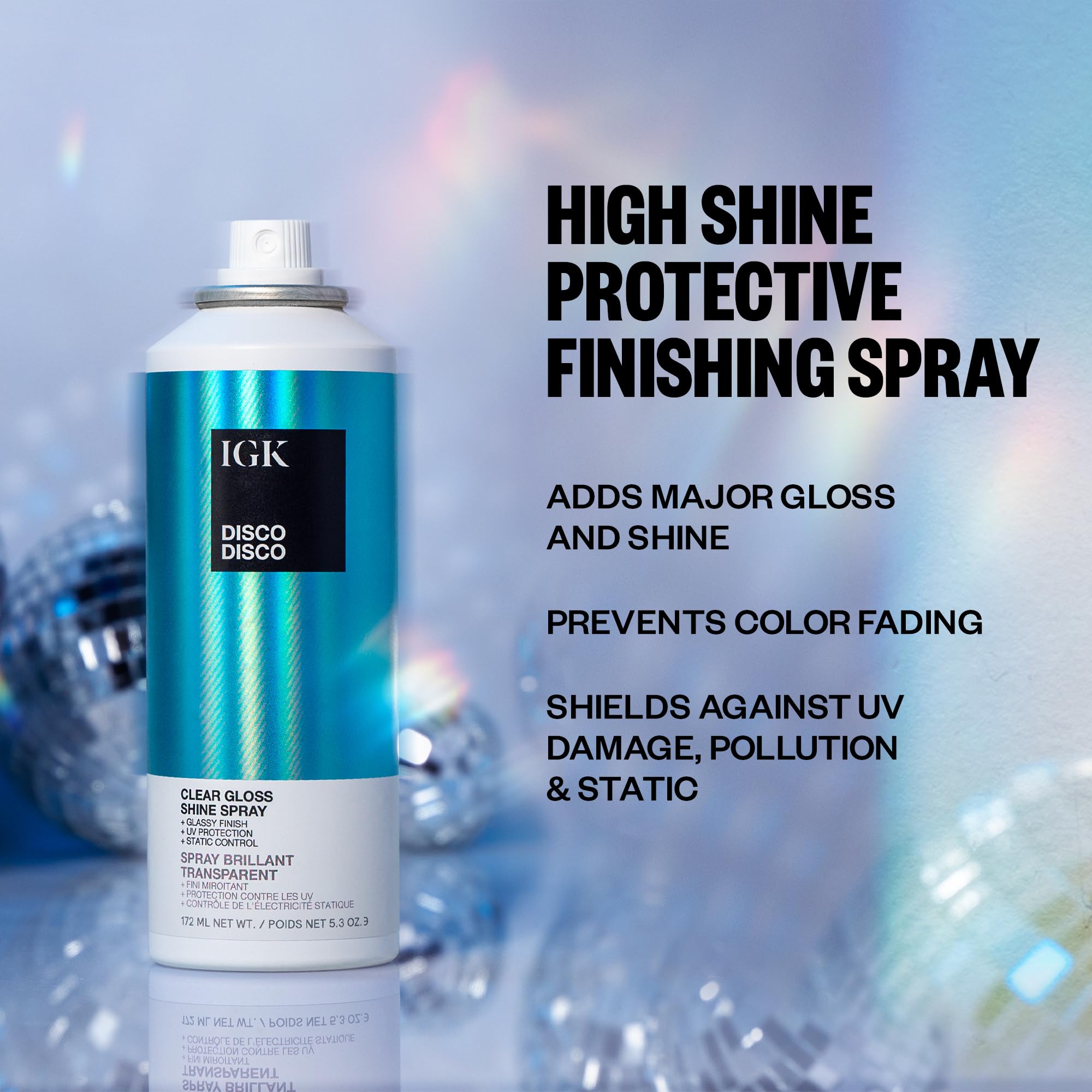 IGK Disco Disco high-shine gloss application highlights radiant, weightless glow