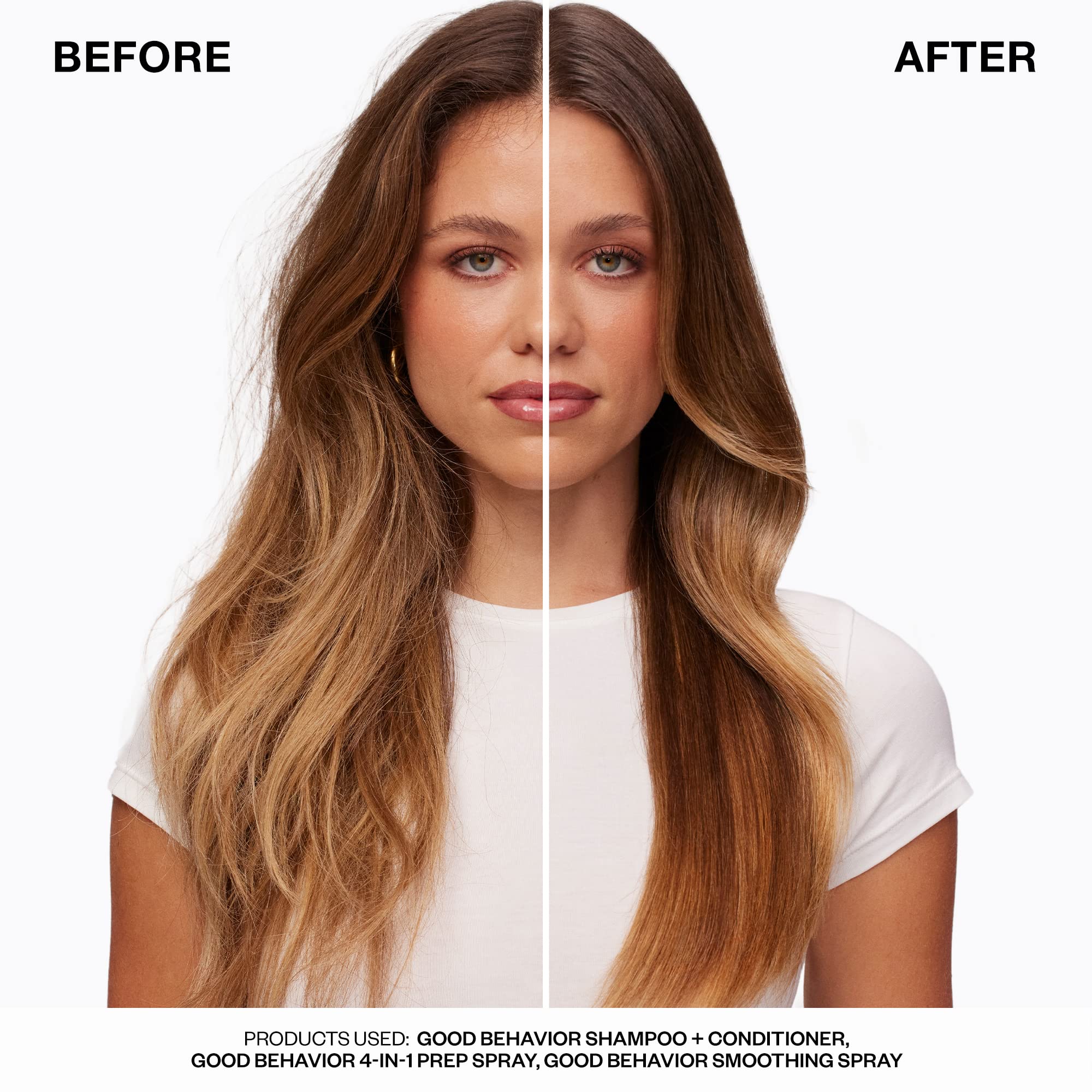 IGK Good Behavior after-use hair shows shine and sleekness
