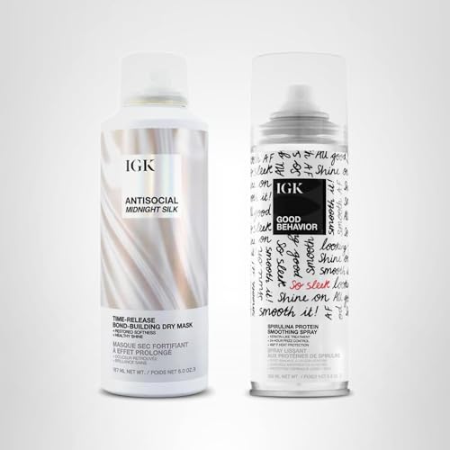 IGK Hair Treatment Full Size Set new scent label detail.