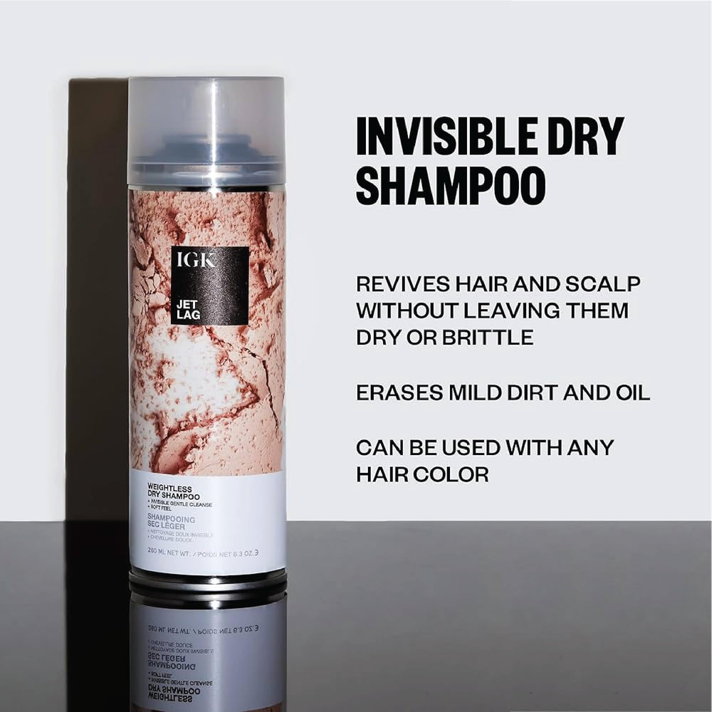 IGK Jet Lag applied to mid-lengths to lightly cleanse and texturize
