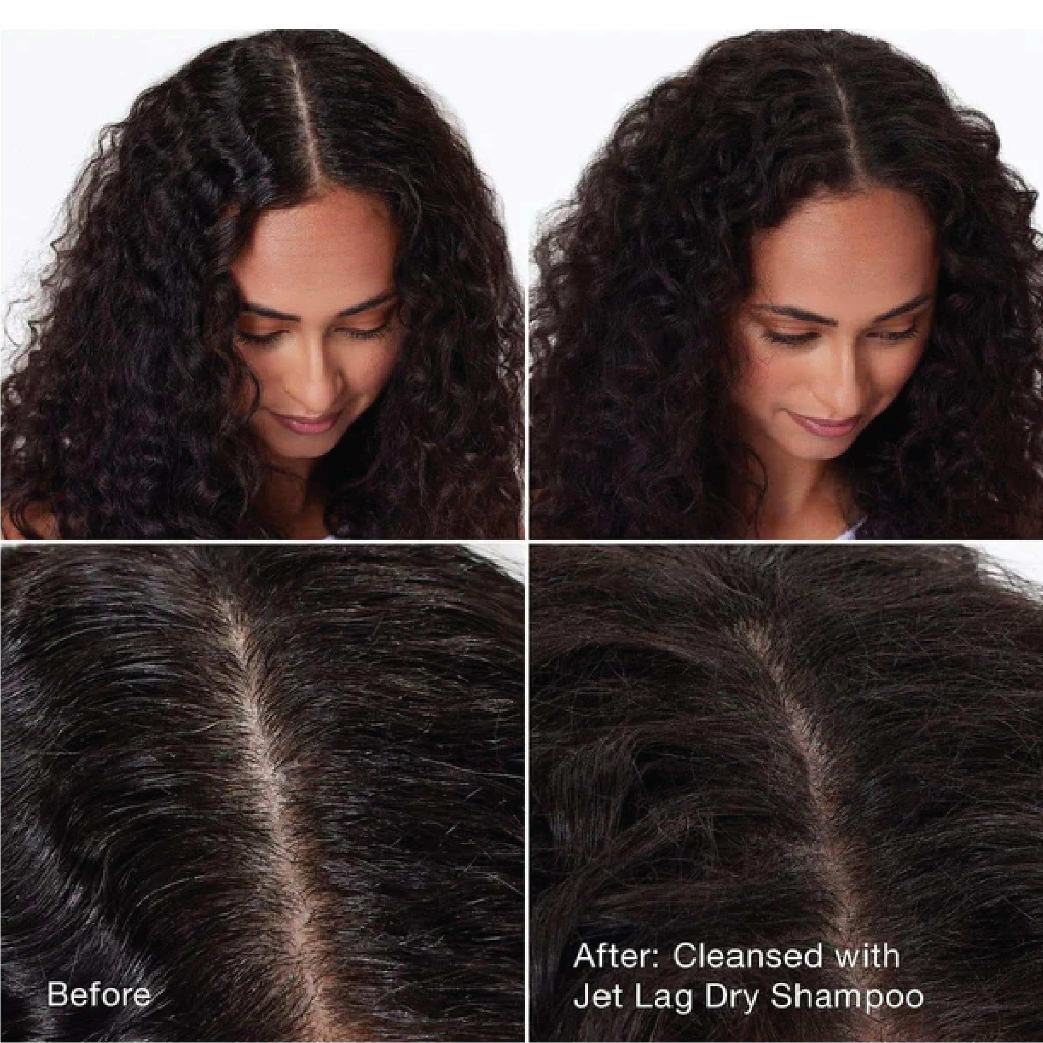 IGK Jet Lag being sprayed at roots for a refreshed scalp