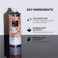 IGK Jet Lag close-up reveals volume and texture from volcanic ash cleansing