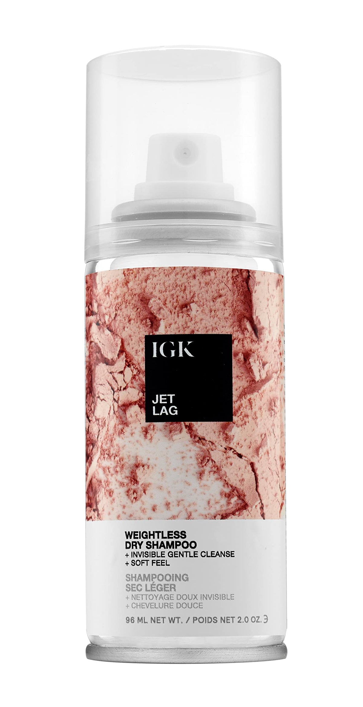 IGK Jet Lag travel-size bottle for on-the-go refreshing hair