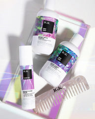 IGK Pay Day Vegan Silk ingredient visualization suggests strengthened strands.