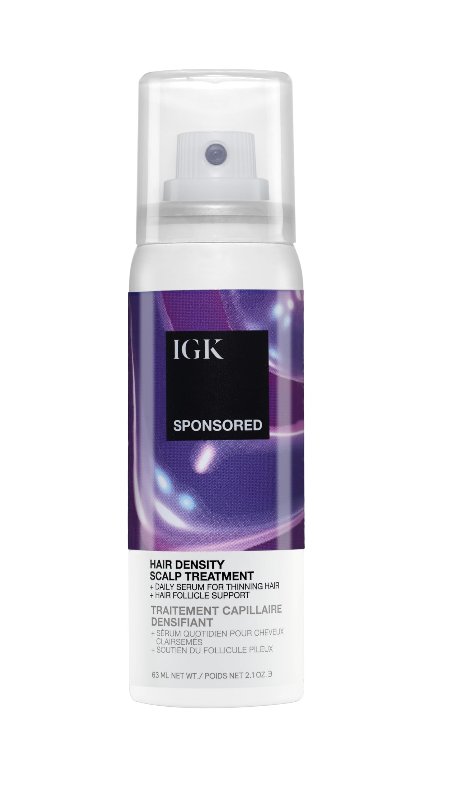IGK scalp treatment bottle shown for easy daily use and mess-free application
