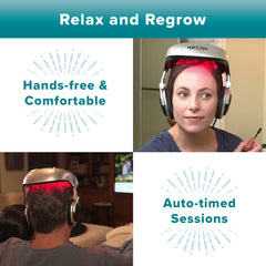 iGrow dual laser LED coverage delivers comprehensive scalp treatment