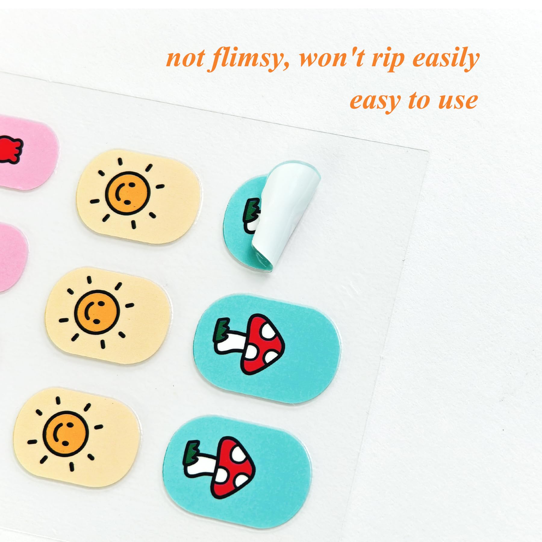 IHUKEIT bunny design nail strips for kids; playful accents