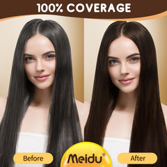 IIIMEIDU Color-result close-up shows rich dark brown shade.