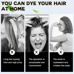 IIIMEIDU Hair Dye Shampoo grey-coverage result for a refreshed look.
