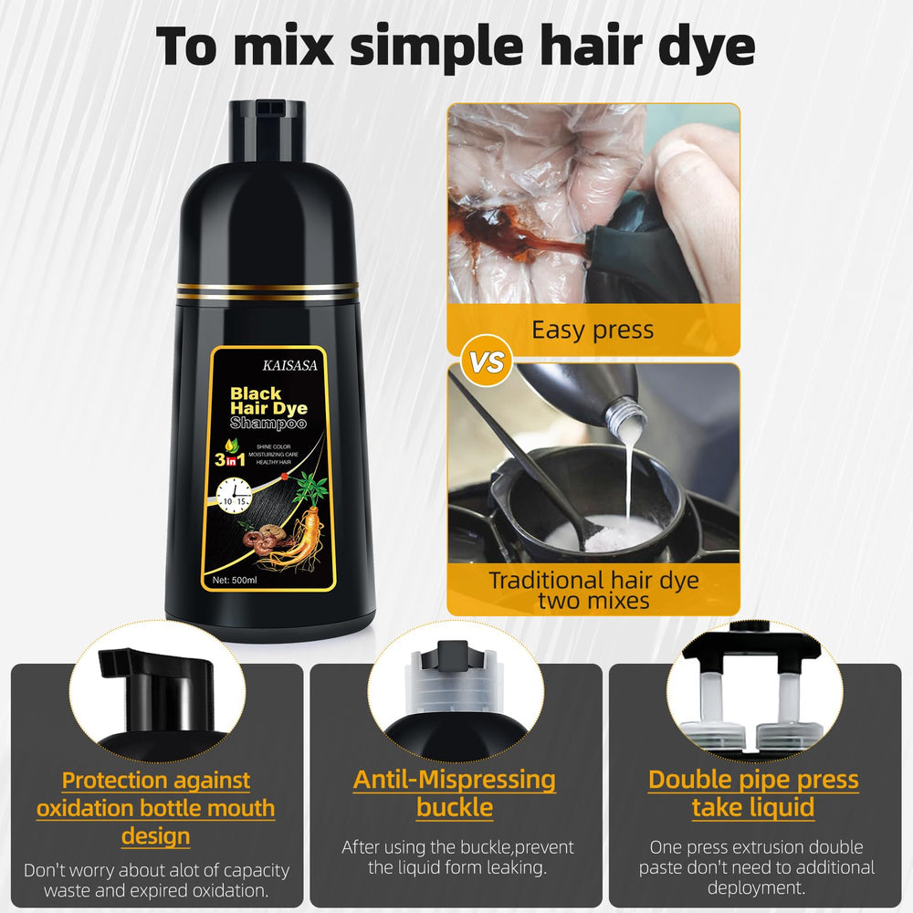 IIIMEIDU shampoo-conditioner-dye-lather in hand for quick color