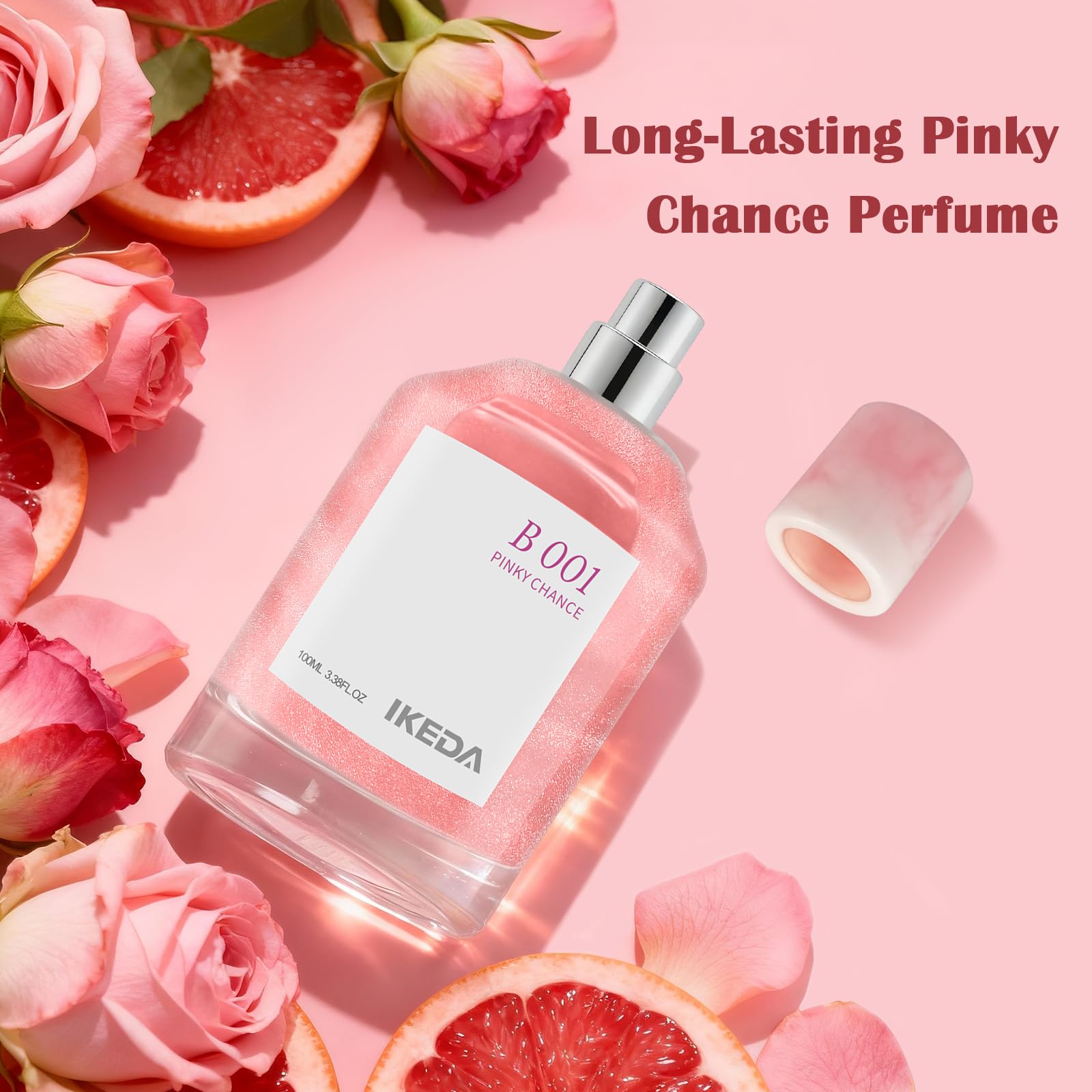 Top notes reveal bergamot, jasmine, grapefruit with a touch of musk in Ikeda perfume.
