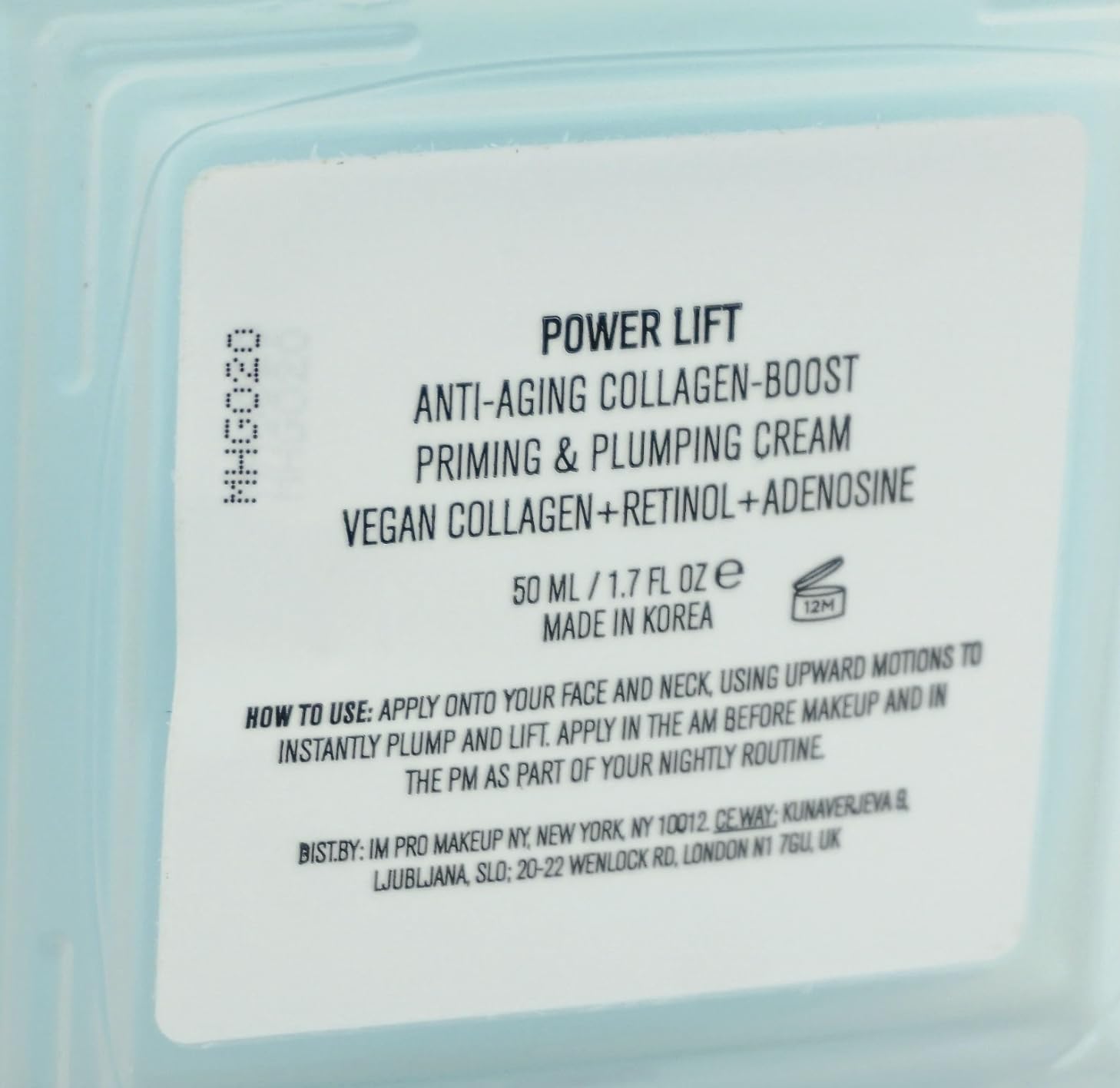 Il Makiage Power Lift packaging highlights vegan and cruelty-free formula.