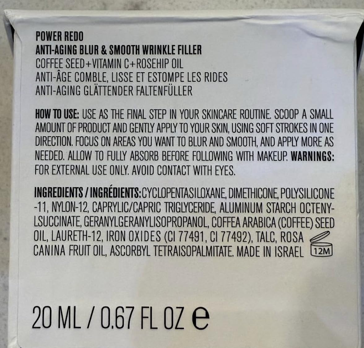 Il Makiage Power Redo packaging box highlights premium ingredients