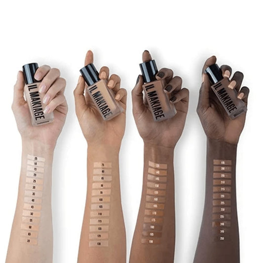 Il Makiage Woke Up Like This foundation texture close-up demonstrates buildable coverage.