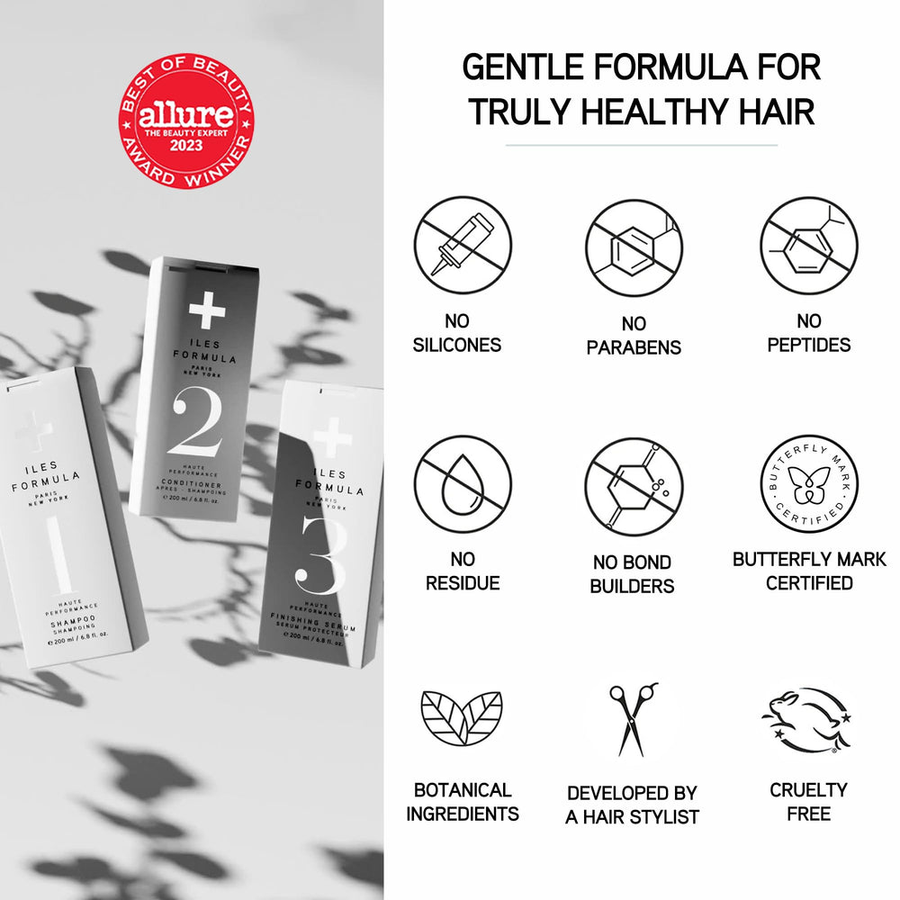 ILES FORMULA Heat protection shine on hair; shields during styling.