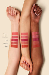 ILIA Color Haze lips close-up shows modern matte finish and comfortable wear.