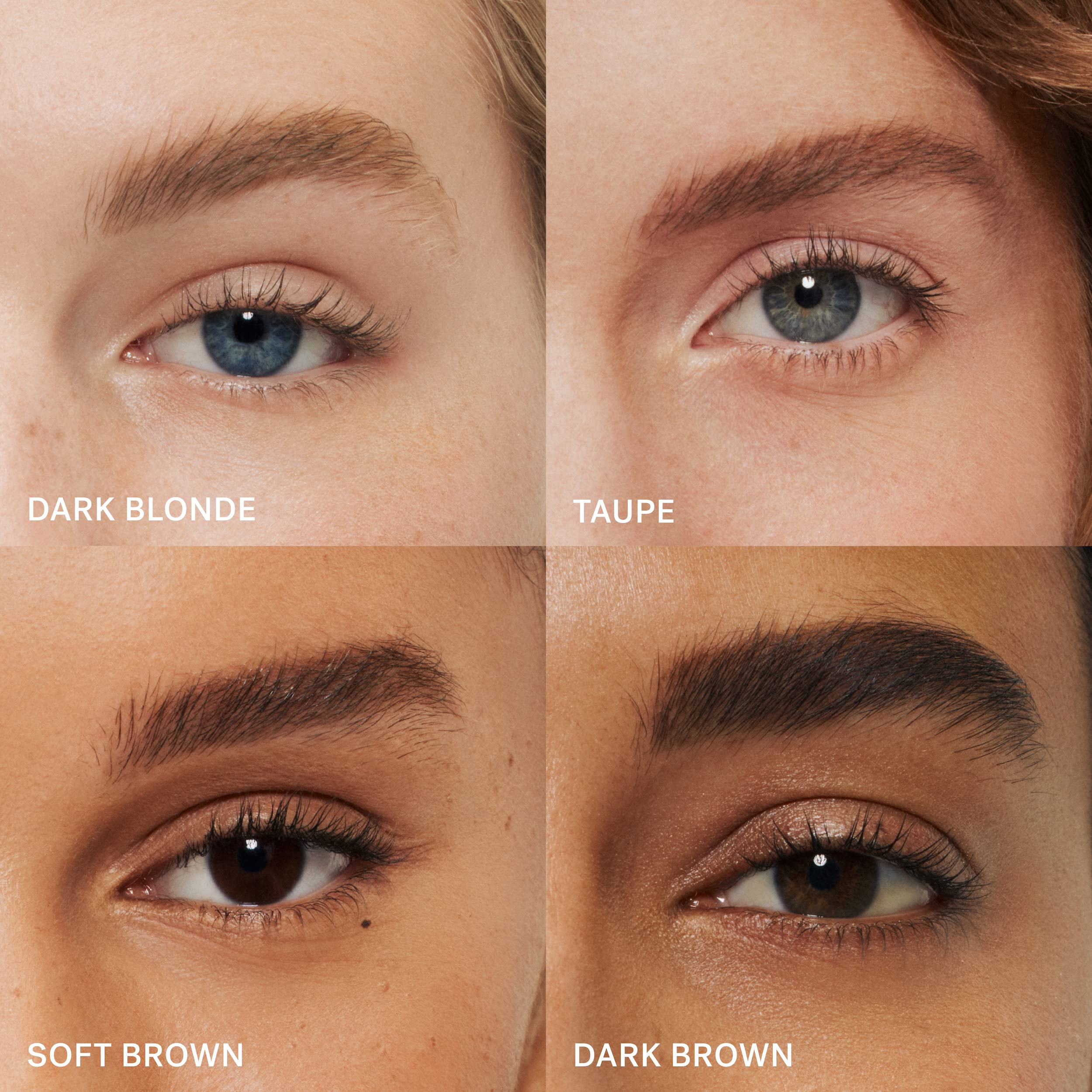 ILIA In Full Micro-Tip Brow Pencil with Spoolie fragrance-free formula for sensitive eyes.
