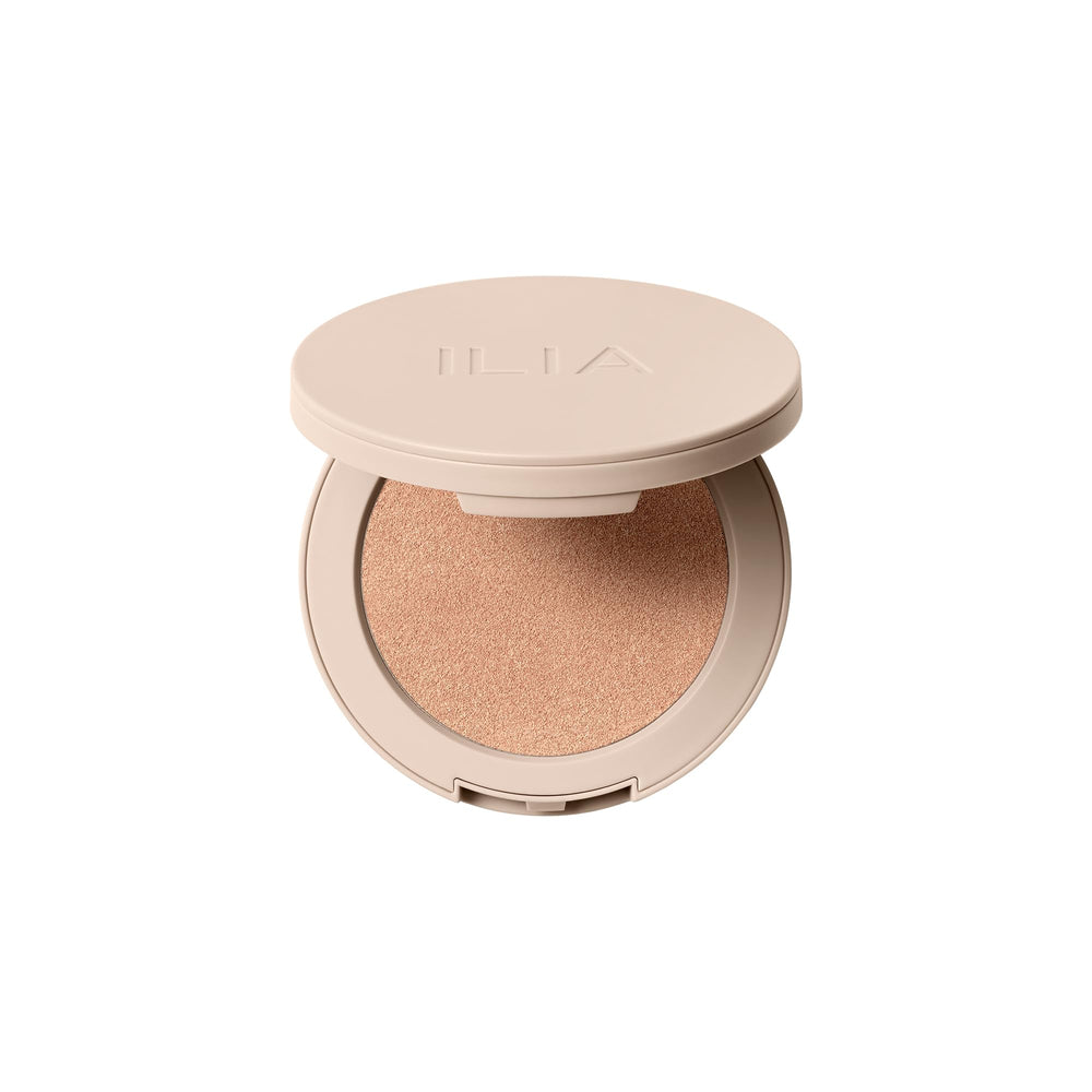 Ilia Lightshift Cream Highlighter arc peachy gold cap shows luminous, natural glow