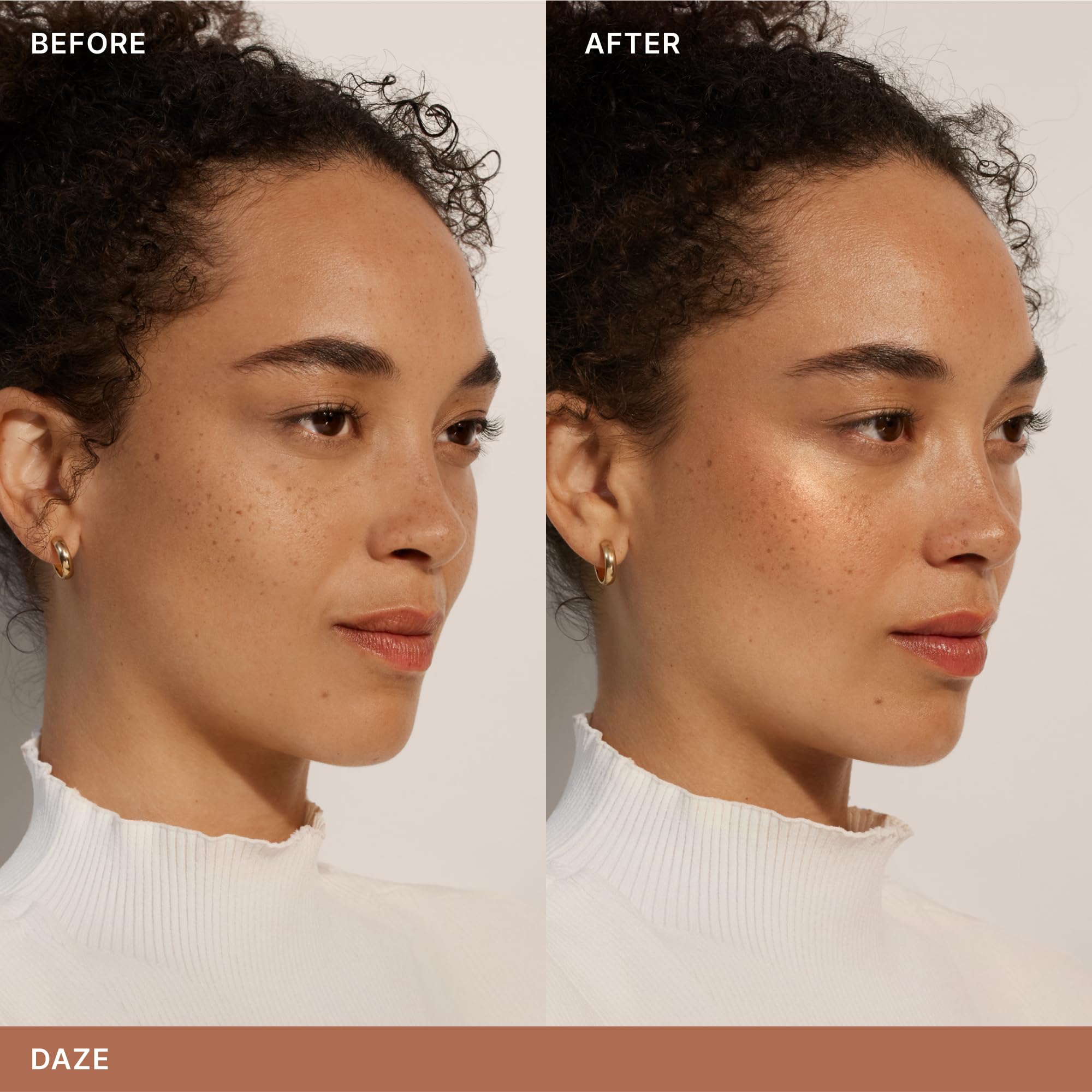 ILIA Highlighter applied with brush for precise glow placement.