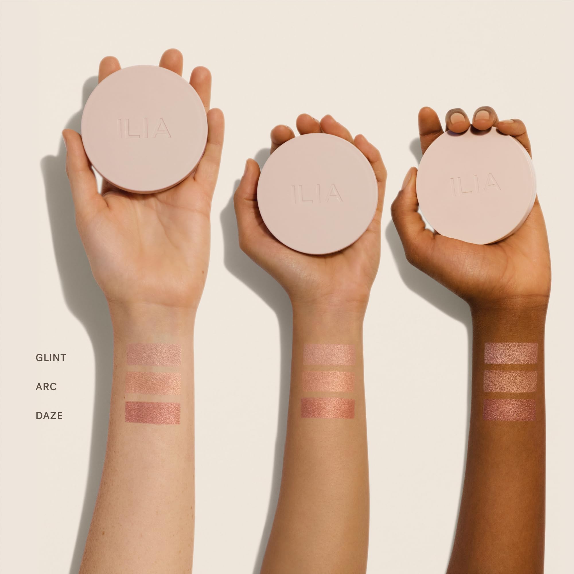 ILIA Warm copper shade on nose and cupid's bow for definition.