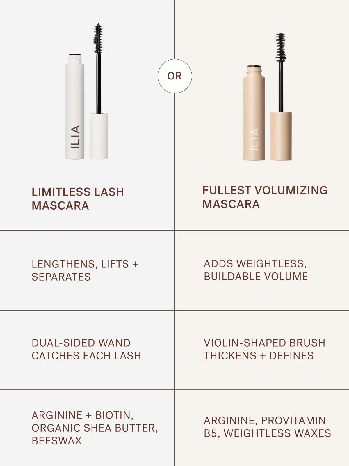 ILIA Limitless Lash Mascara swatch shows rich, non-toxic color for daily use.