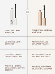 ILIA Limitless Lash Mascara swatch shows rich, non-toxic color for daily use.
