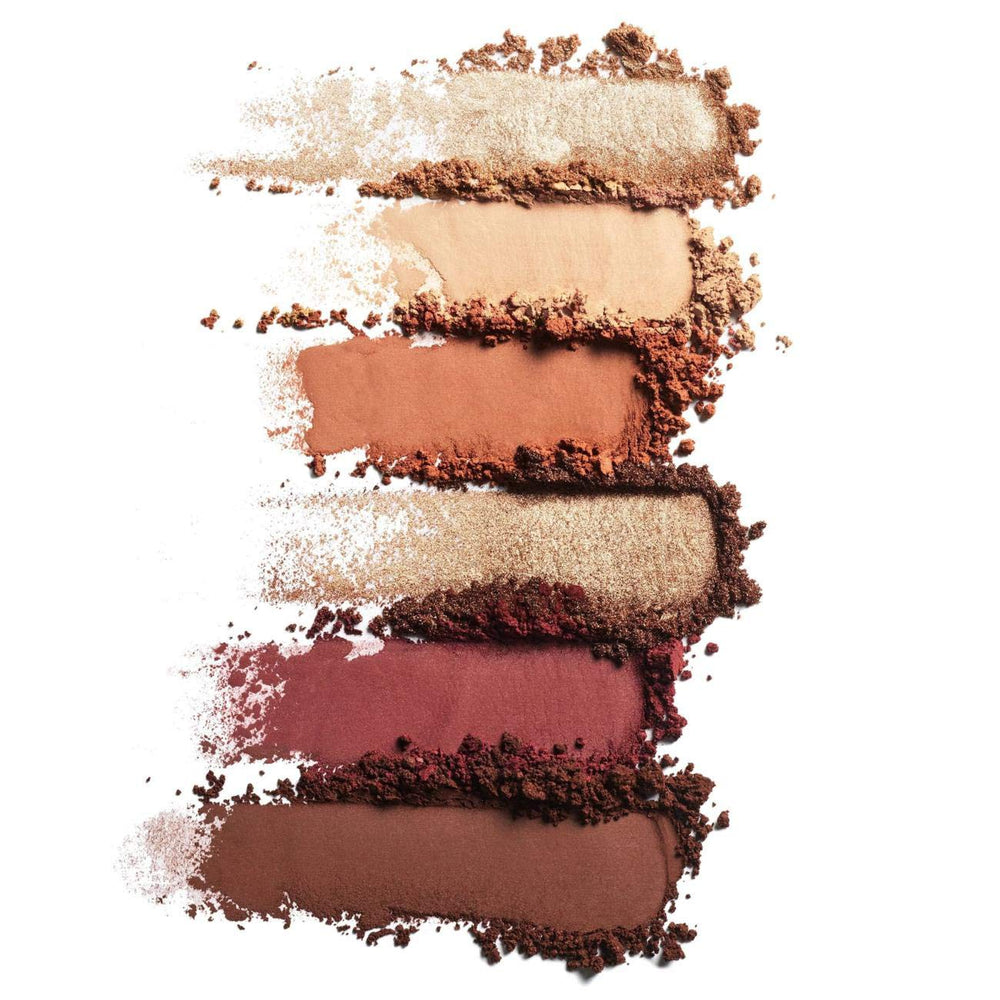 ILIA palette close-up swatches showing pigment depth and smooth finish