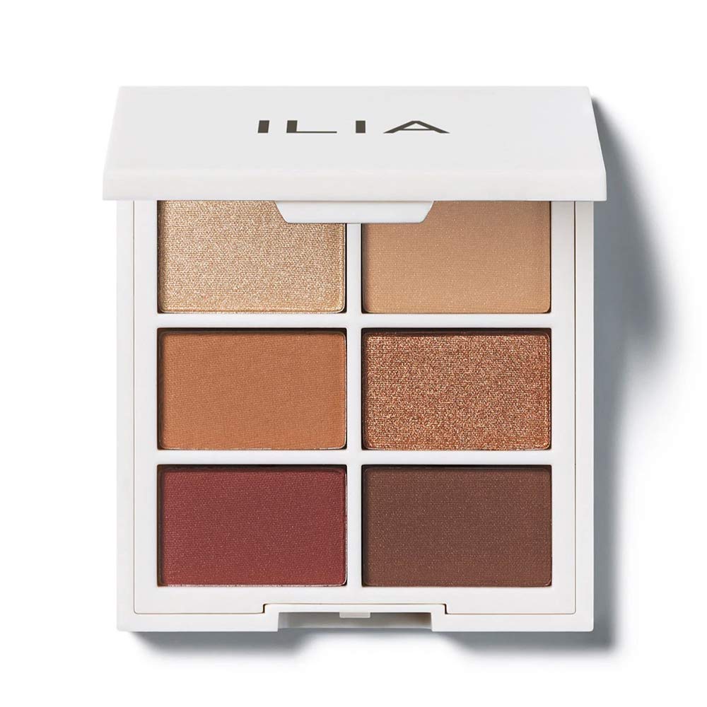 ILIA The Necessary Eyeshadow Palette front view with warm nude shades for versatile looks