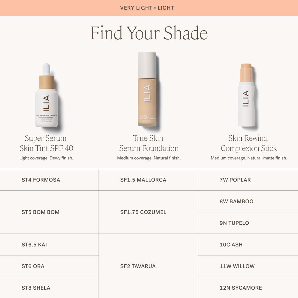 Shade 11W Willow swatch with warm undertones for light skin