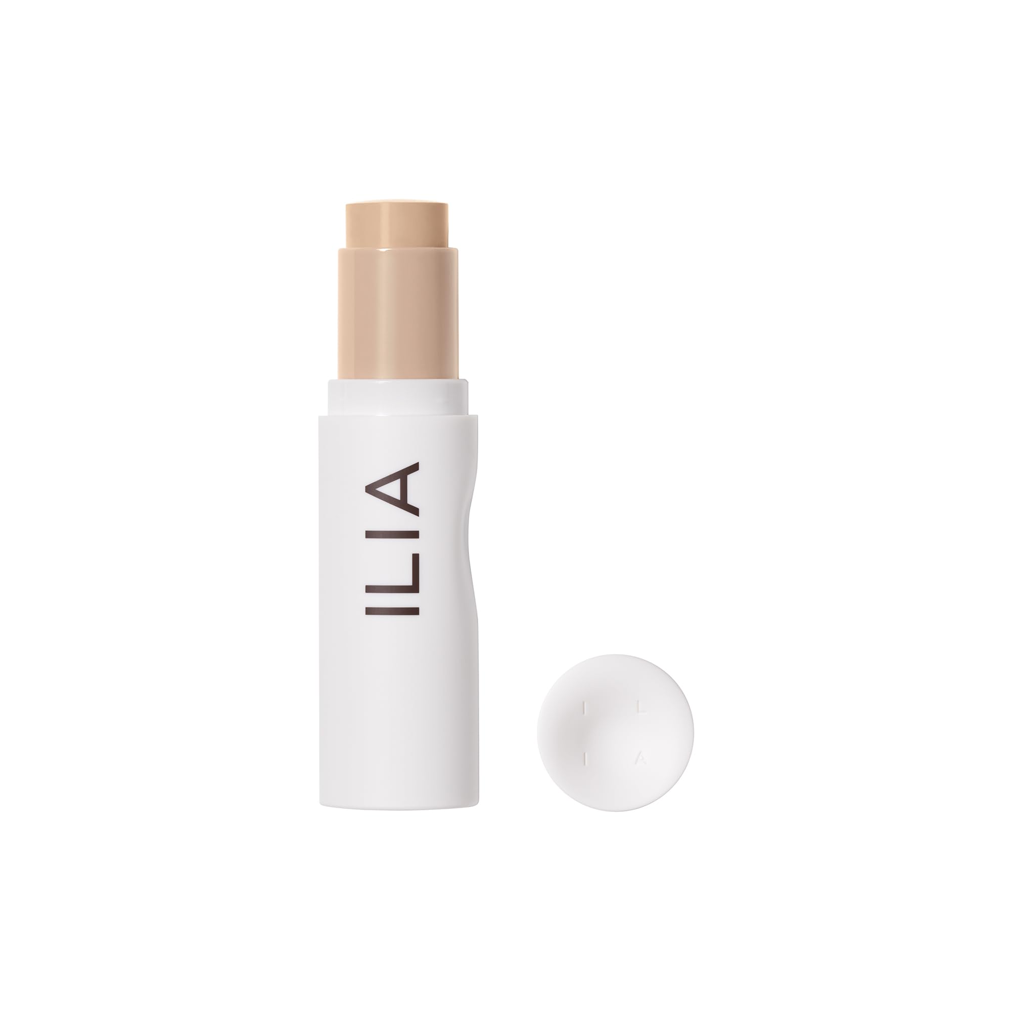 ILIA Skin Rewind Complexion Stick cap close-up for quick, skin-friendly touch-ups.