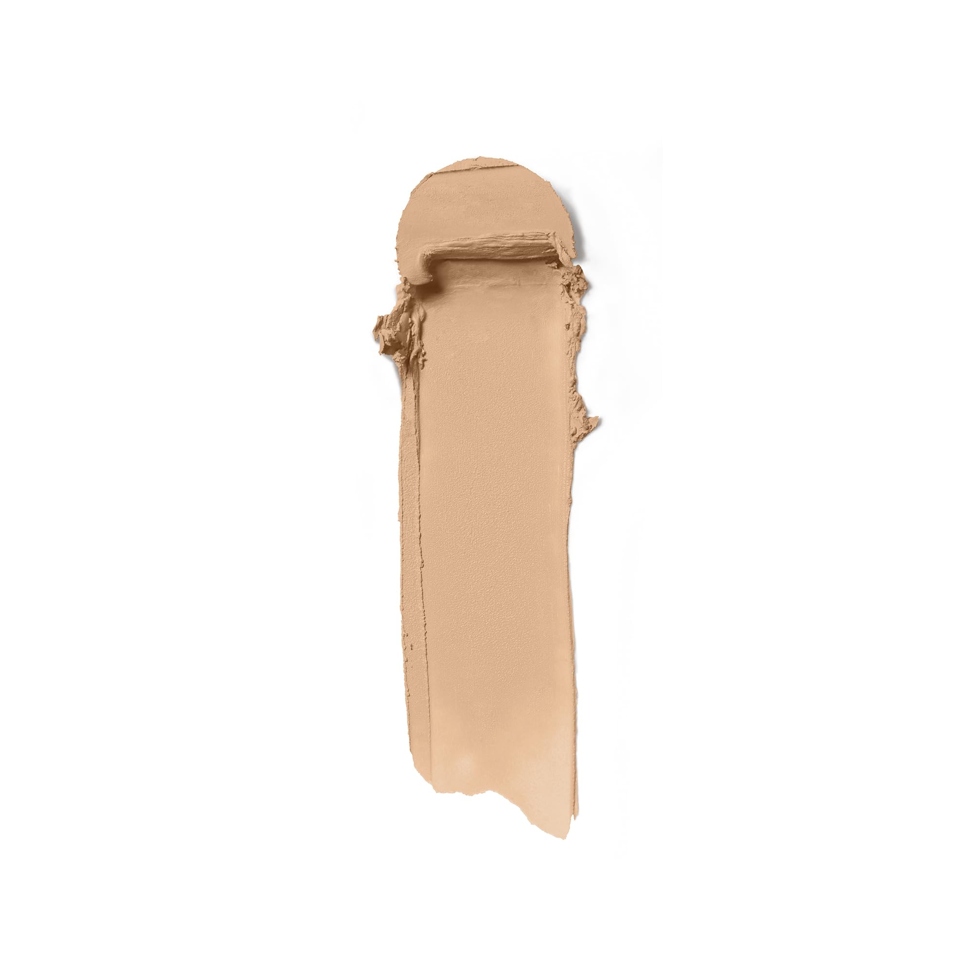 Close-up swatch on skin showing natural-matte finish and seamless blend