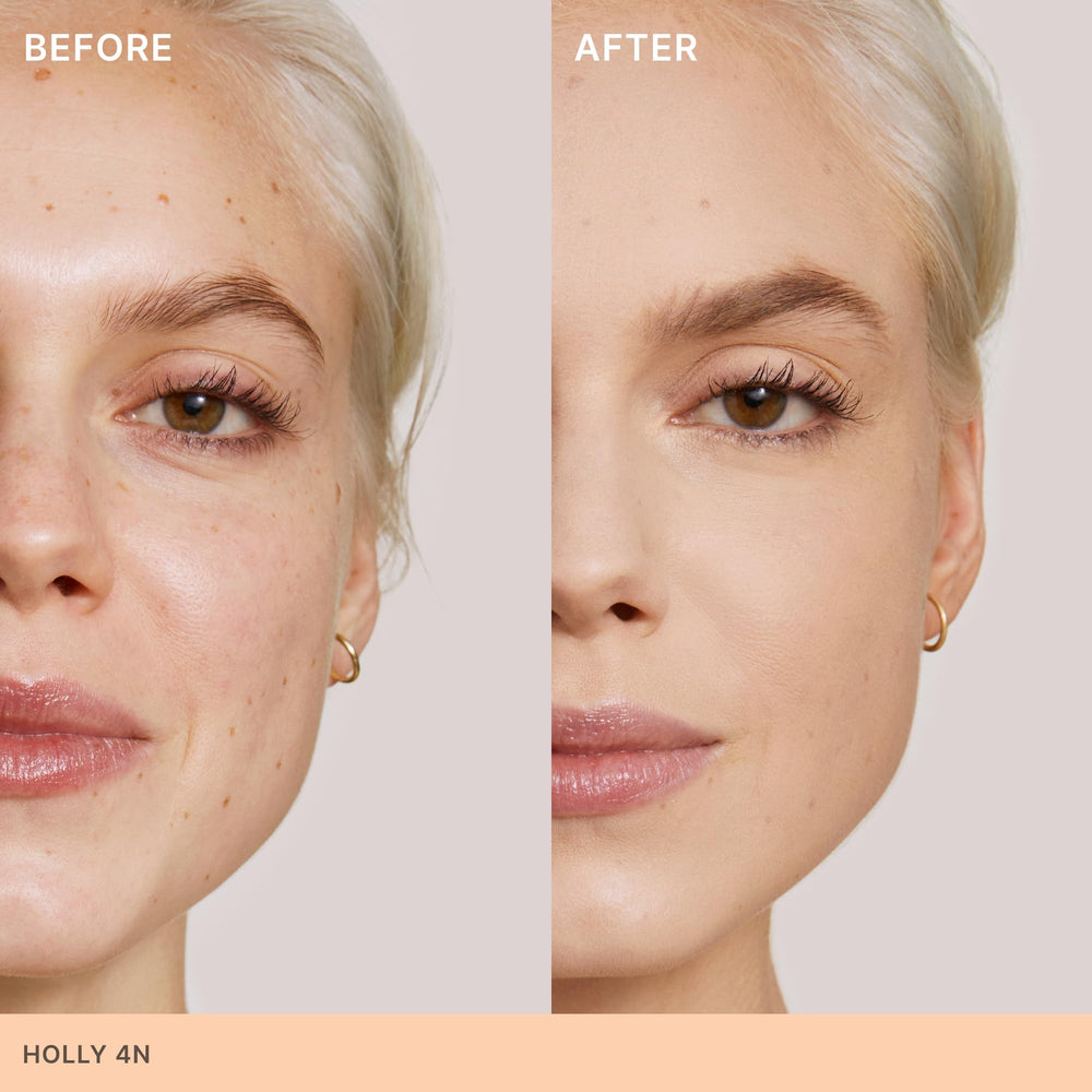 ILIA complexion stick close-up texture reveals buildable coverage