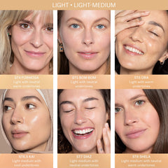 Dewy finish and lightweight feel on skin with ILIA tint.