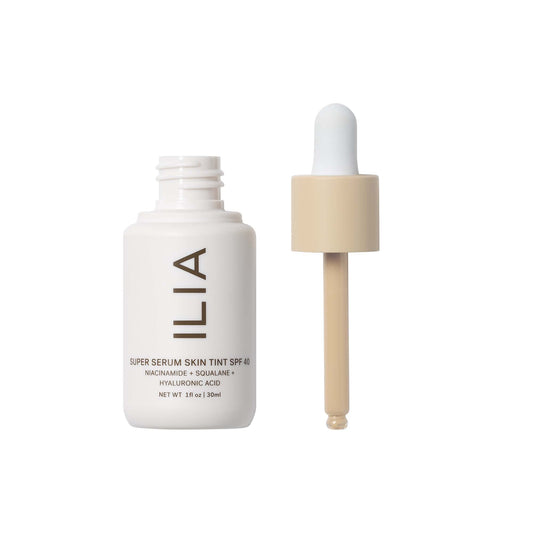 Swatch of ILIA Tint showing natural finish and tint depth for fair to medium skin.