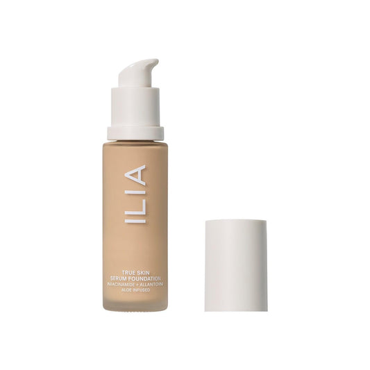 ILIA True Skin Serum Foundation bottle front view shows weightless finish