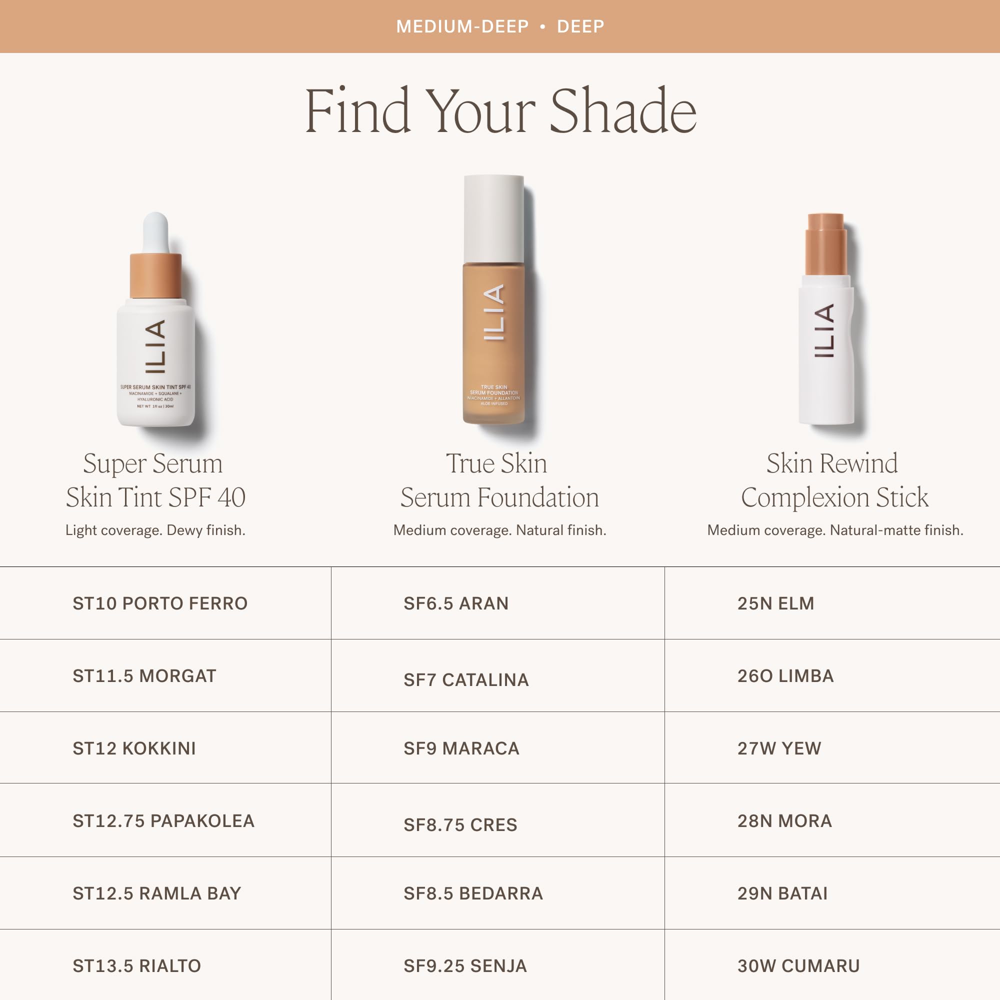 Dermatologist-tested badge for ILIA True Skin Serum Foundation