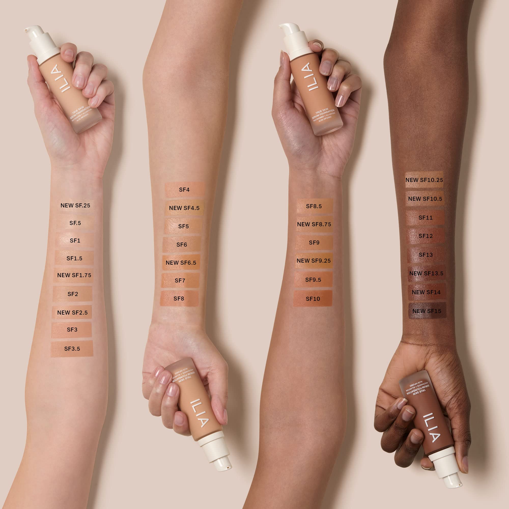 Corsica SF3.5 shade swatch on skin for natural tint