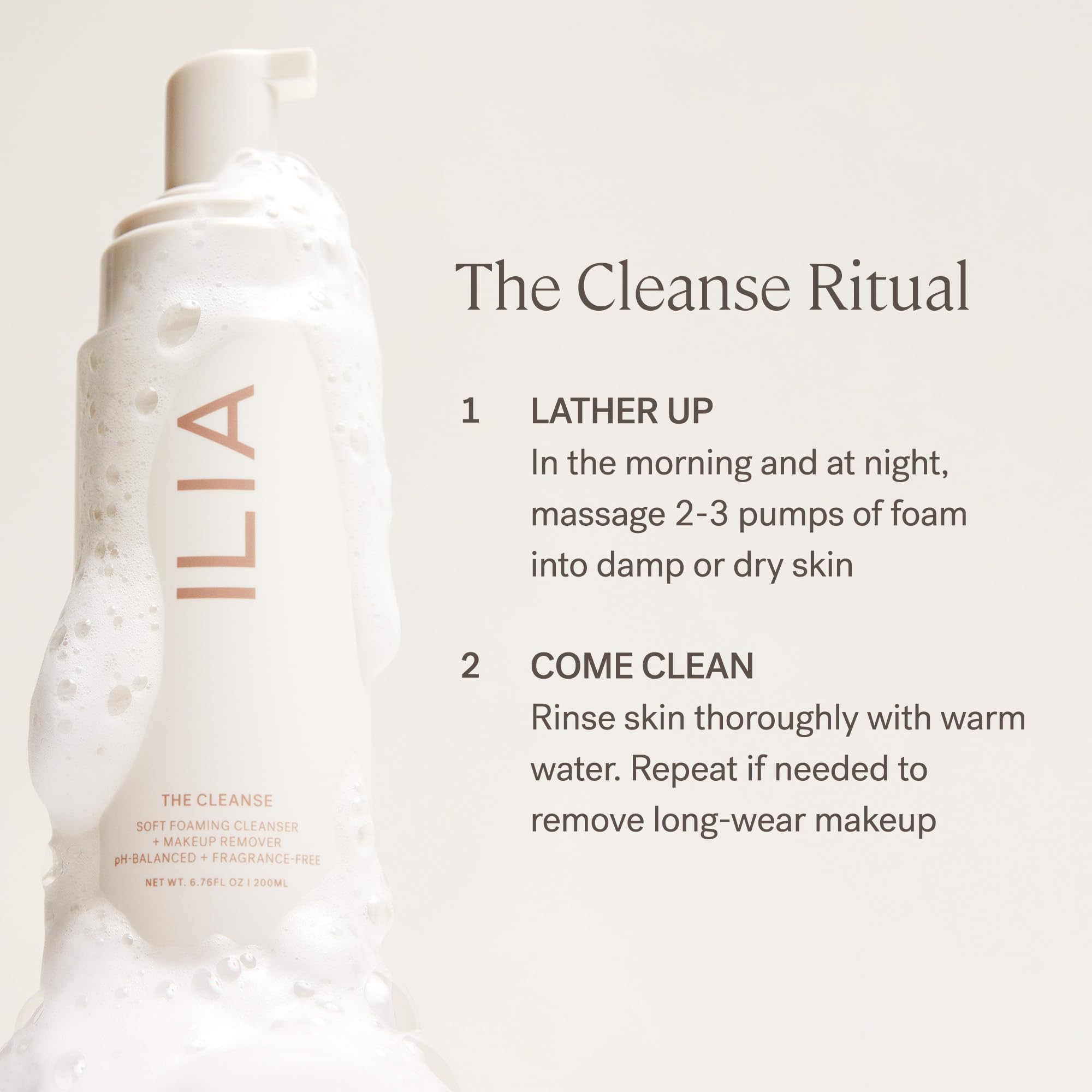 ILIA vegan cruelty-free packaging with sustainable materials and clean branding.