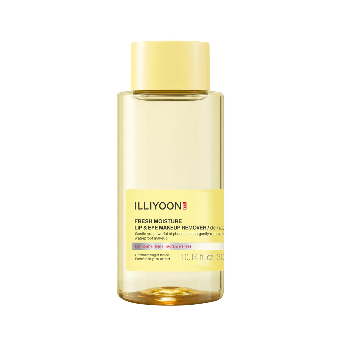 Illiyoon Fresh Moisture Lip and Eye Remover bottle pour for easy cleansing