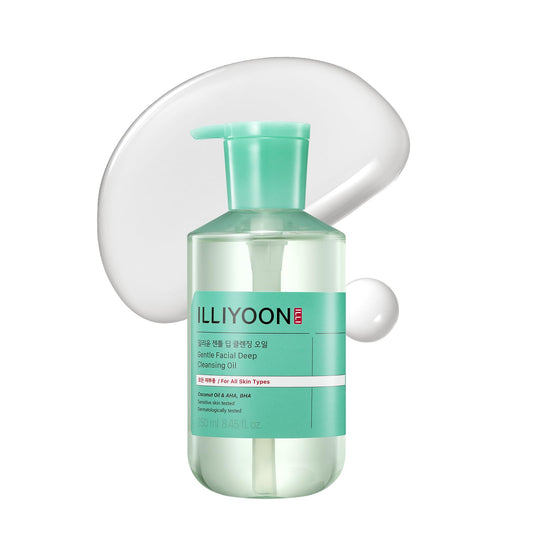 Illiyoon Gentle Deep Cleansing Oil bottle for makeup removal and gentle cleansing.