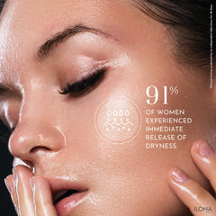 ILONA Vaporwear ingredient drops emphasize ceramides and hyaluronan for lasting hydration.