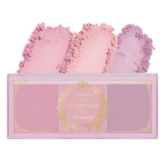 I'M MEME Blusher Palette Afternoon Tea soft pink shade for a subtle radiant glow.