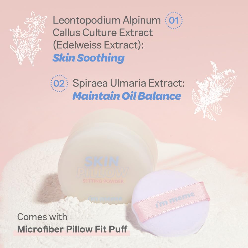 I'M MEME Setting Powder oil-control formula helps reduce shine daily.